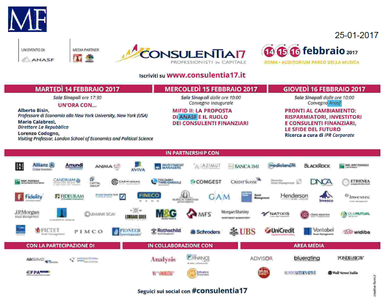#consulentia17 è su MF - Milano Finanza