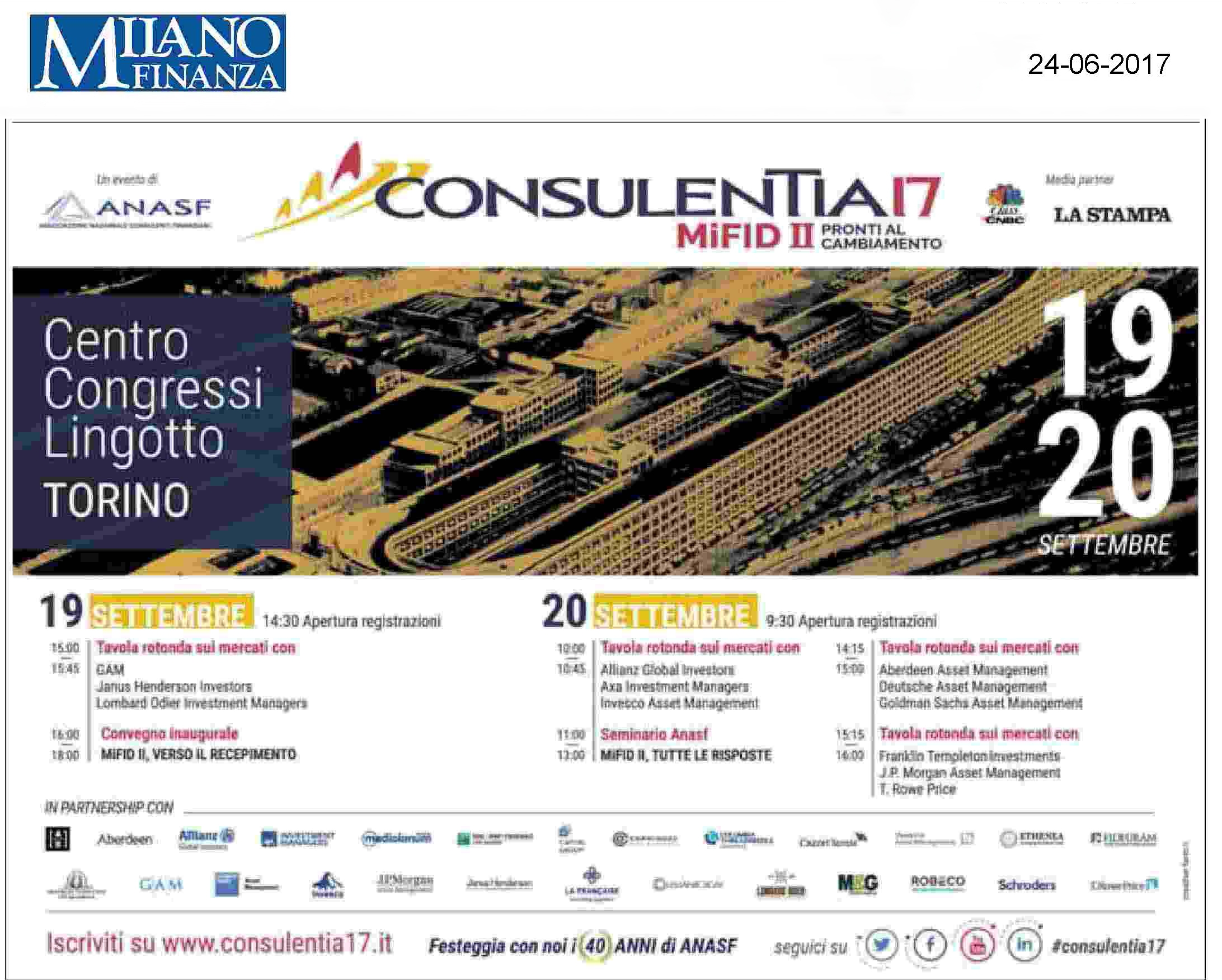 ConsulenTia17 Torino, 19 e 20 settembre