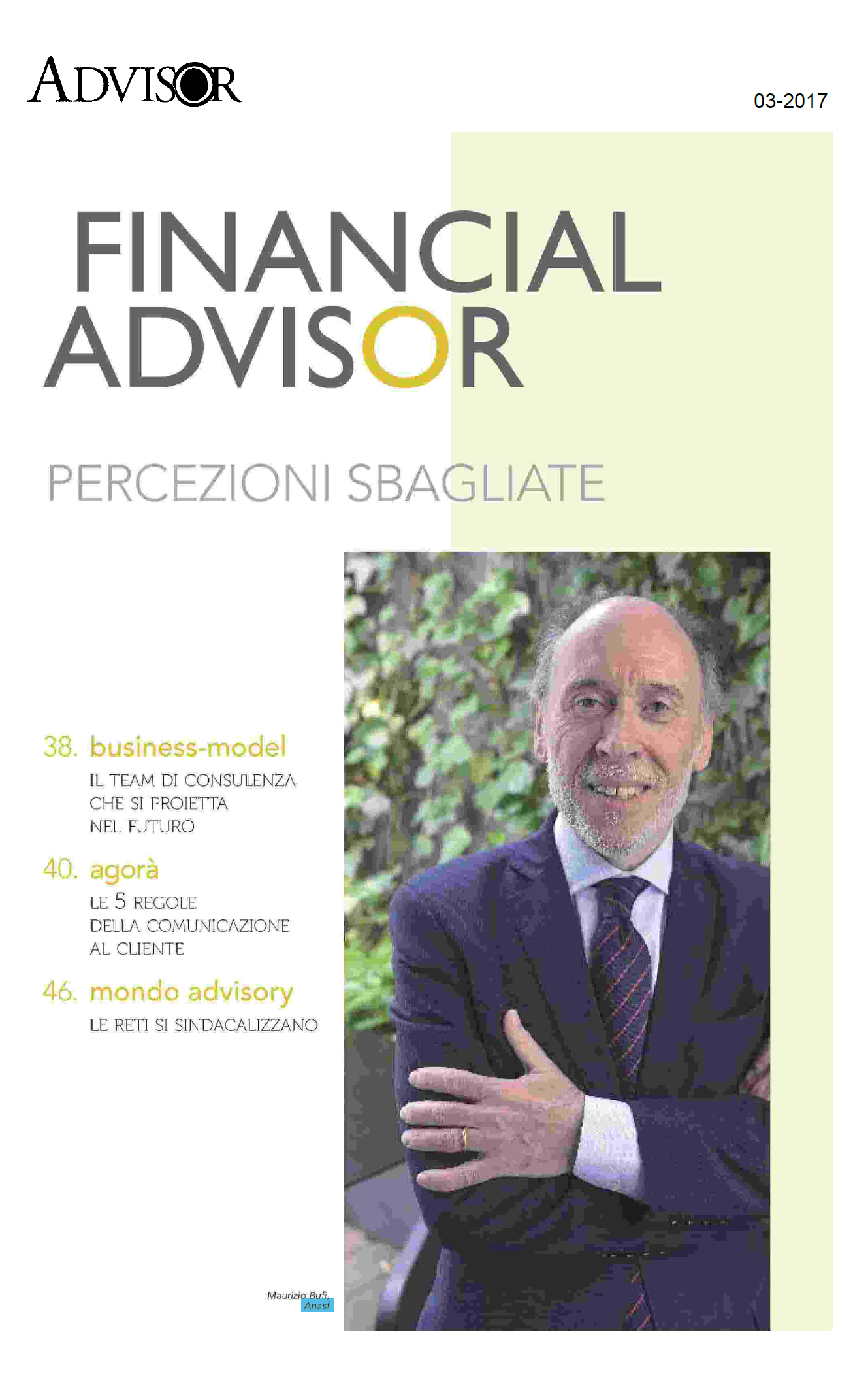 Il Presidente Anasf Maurizio Bufi in copertina