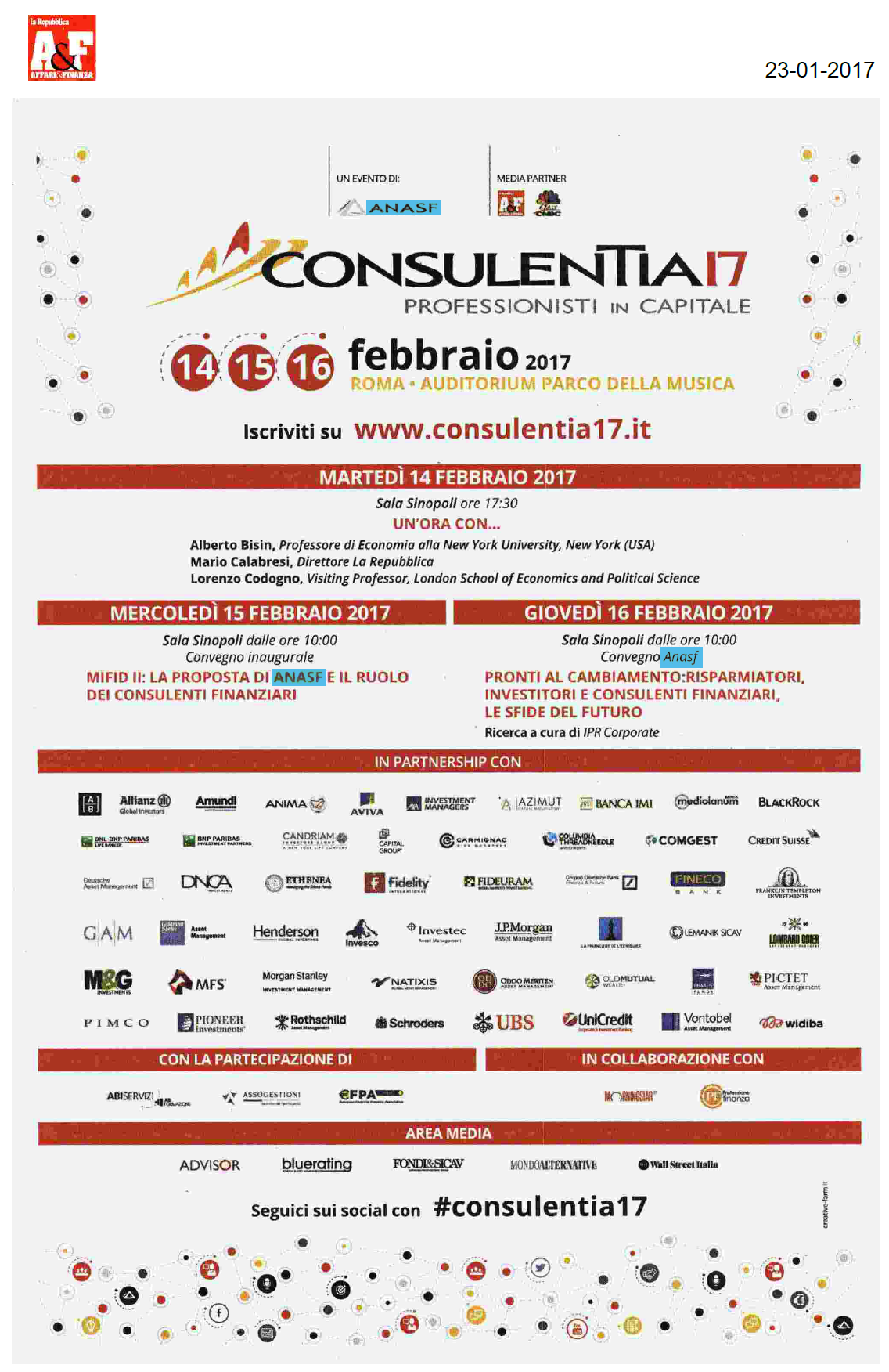 La nuova edizione di ConsulenTia2017 è su A&F