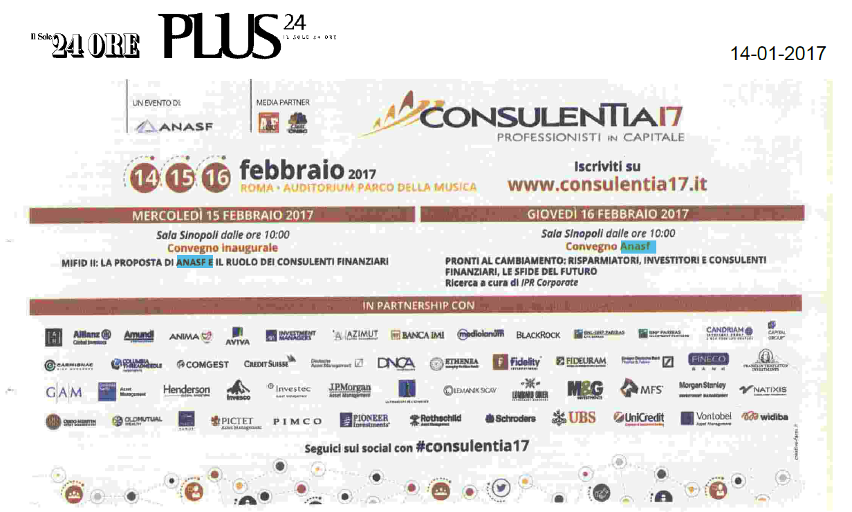 Focus ConsulenTia 2017 Roma su Plus24 