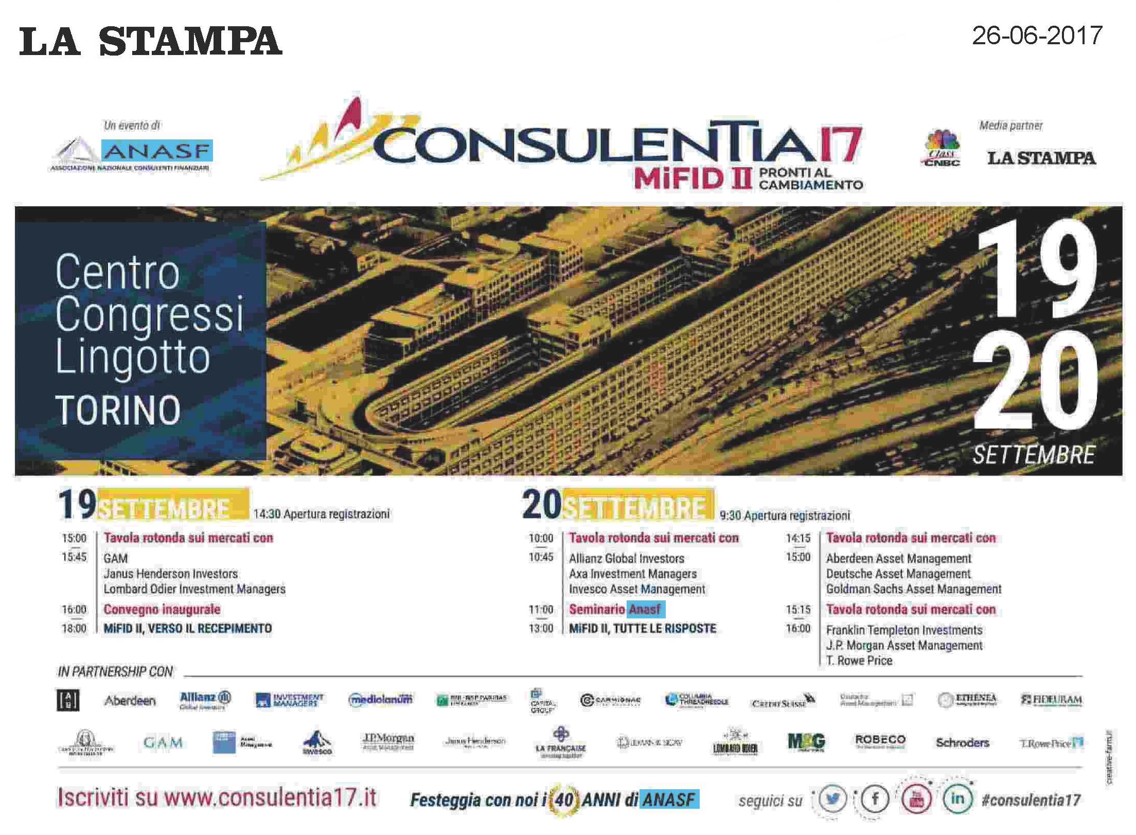 La pubblicità di ConsulenTia17 Roma è su La Stampa